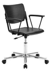 LaMia, Office chair on wheels with chromed base