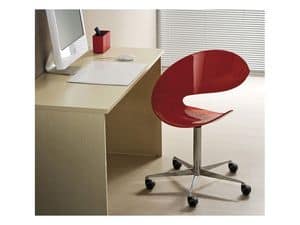 Twist D, Office chair, swivel, metal base with wheels