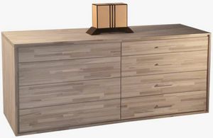 4+4, Wooden chest of drawers with short handles