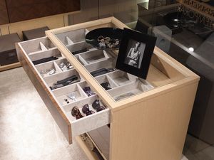 AR25C wardrobe, Cabinet island for walk-in wardrobe, with drawers