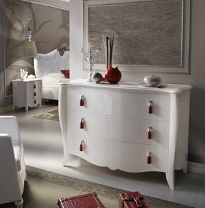 Art. CO 21050, Dresser in white lacquered wood