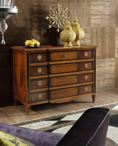Art. CO 21060, Classic chest of drawers in walnut wood