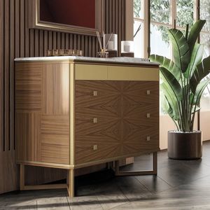 BRERA BRECO / chest of drawers, Modern chest of drawers in canaletto walnut