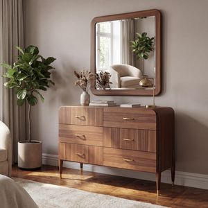 CANALETTO CANACO / chest of drawers, Refined chest of drawers in fine canaletto walnut