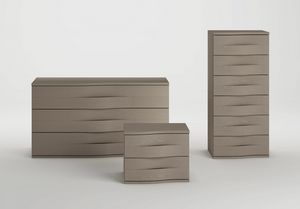 Cester, Modern bedside tables and chest of drawers for bedroom