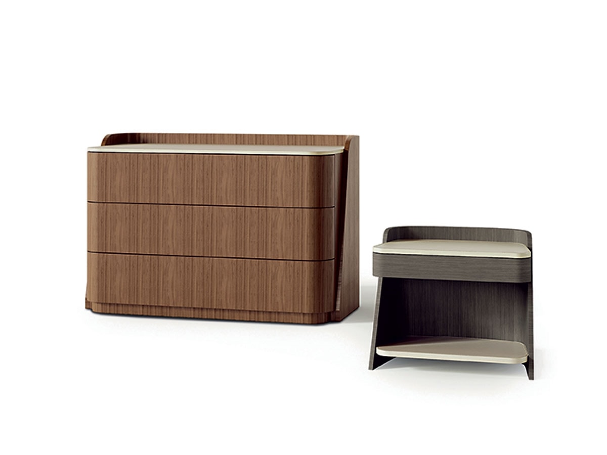 CO30 Shape chest of drawers, Wooden chest of drawers with rounded shapes
