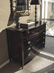 Cooper, Chest of drawers with 5 drawers, inlaid, in cherry