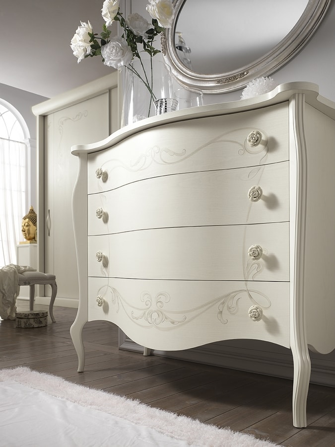 Dior bedroom drawers, Elegant chest of drawers and bedside tables
