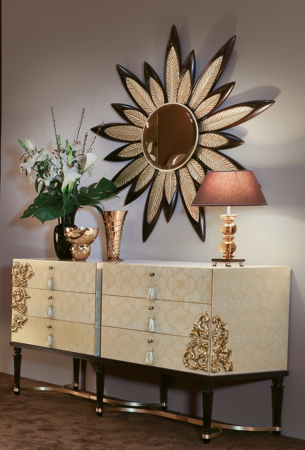 FLORA / double chest of drawers, Contemporary chest of drawers with an eclectic design