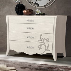 Ginevra GN7206, Dresser in ash, 4 drawers with decoration