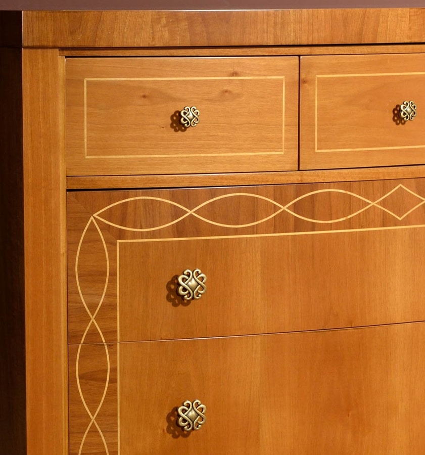 Harmony chest of drawers, Dresser with drawers with LED light
