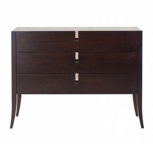 Jubilee chest of drawers, Wooden chest of drawers with eco-leather drapes