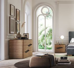 Leaf noce bedroom drawers, Modern chest of drawers and bedside table