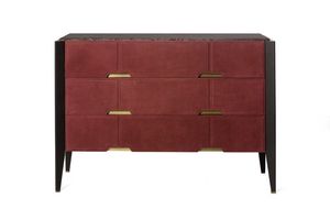LEPANTO chest of drawers, Chest of drawers with nubuck leather fronts