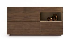 Mondrian dresser, Design dresser, with drawers and storage compartment