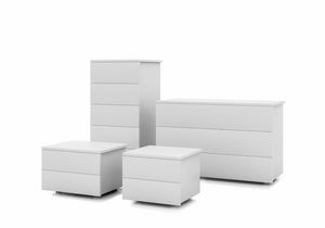 MONTECARLO cassettone, Chest of drawers, white finish
