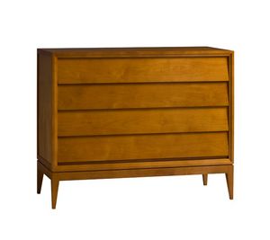 New York 1271, Chest of drawers with 4 drawers in cherry wood