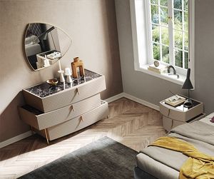 Prestige corda 2 bedroom drawers, Dressers and bedside tables with an asymmetrical design