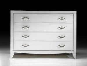 ST 702 P, Contemporary dresser with oval handles