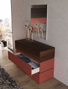 Tania, Two-tone chest of drawers, with a minimal design