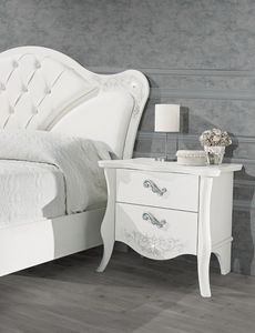 Tiffany bedroom drawers, Bedside tables and dresser with a romantic style