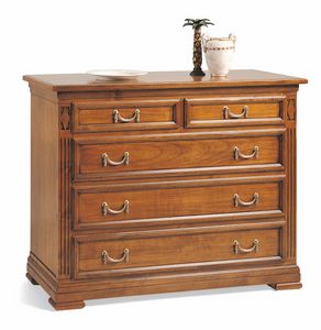 Villa Borghese chest of drawers 5373, Chest with 5 drawers, in classic style