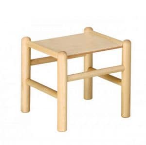 942, Stool in beech for children, in various colors
