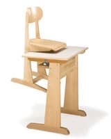 AULA, Chair and desk, made of beechwood, for kindergarten and school