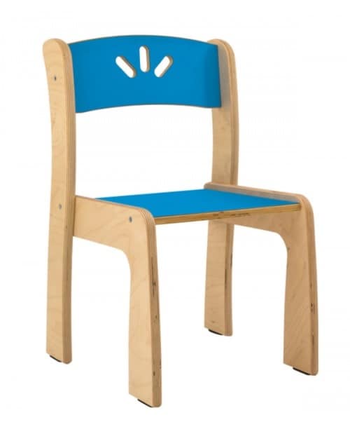 LOVE, Stackable chair in birch plywood, for children