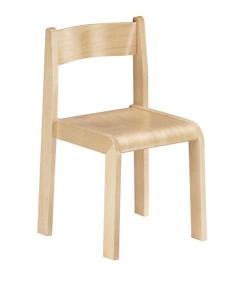 MINNIE, Chair in wood, non-toxic paint, for schools and kindergartens