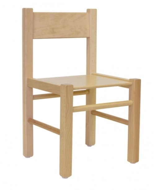 QUADRA, Chair in beech, in simple style, for children