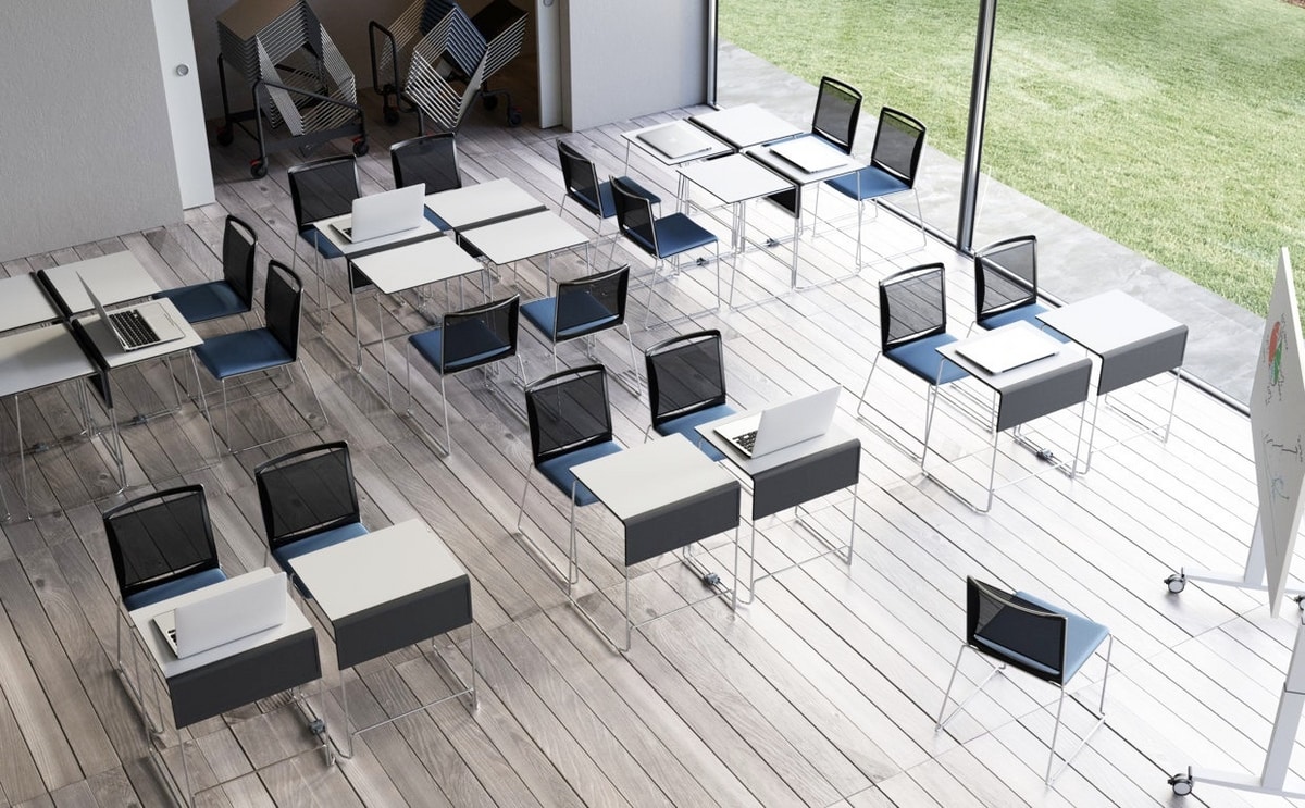 Banco-Scuola, Modular desk for school and multipurpose rooms
