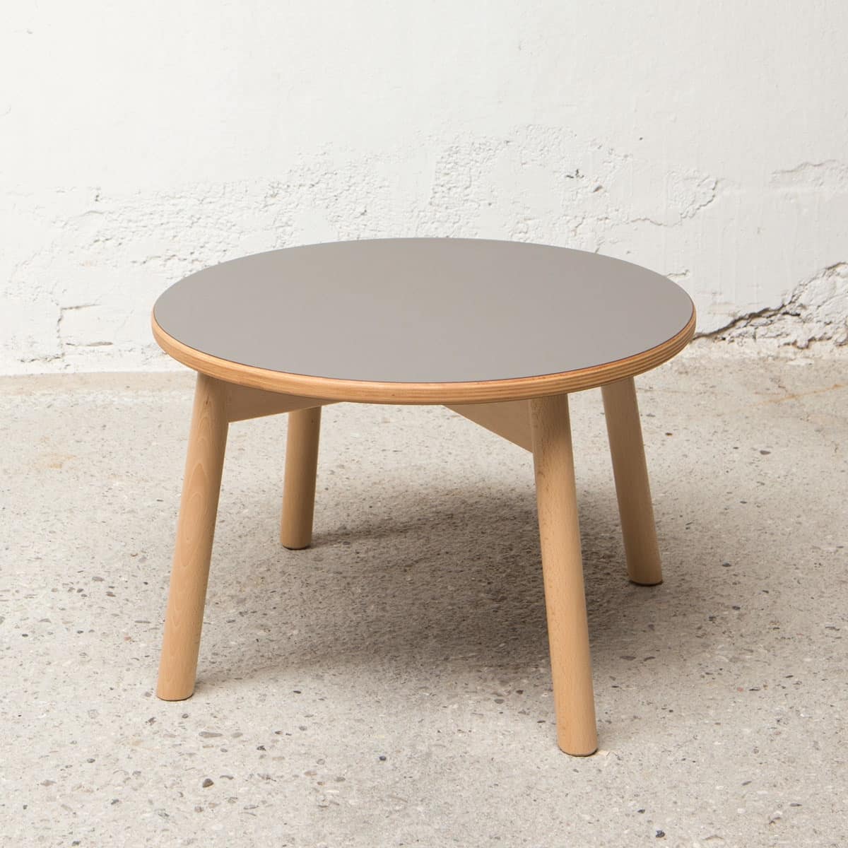 Round little table Bolz, Table for center room, laminate top, simple style