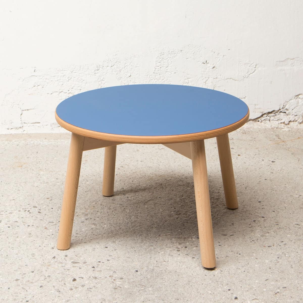 Round little table Bolz, Table for center room, laminate top, simple style