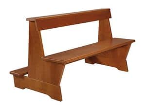 Banco Temple, Contemporary bench in solid wood, for churches