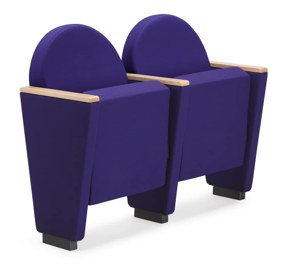 ARAN 581, Armchair for auditorium with upholstered frame