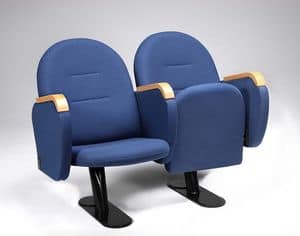 Arcua, Comfortable armchair with folding seat, for cinemas