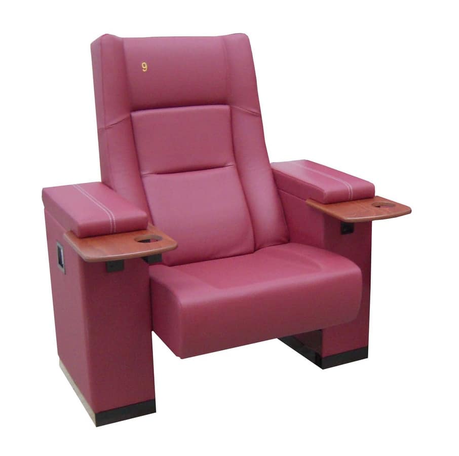 Comfort Rimini, Armchair with metal frame, upholstered, for multiplex rooms