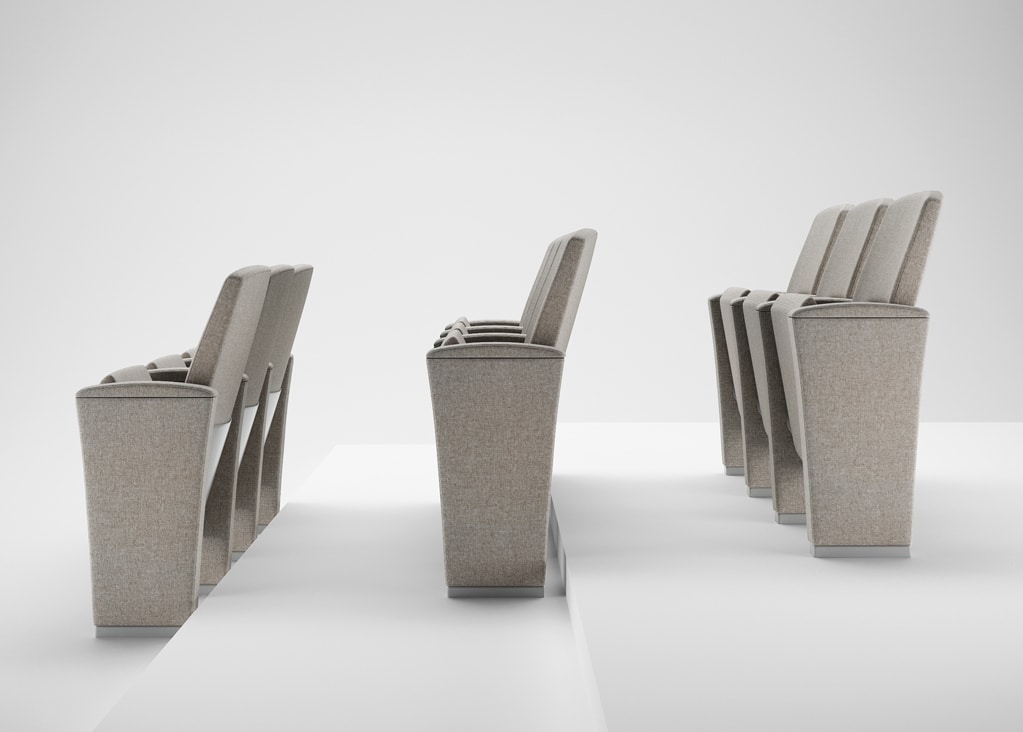 CONCERTO, Technological armchair for conference rooms, theaters and university lectures rooms