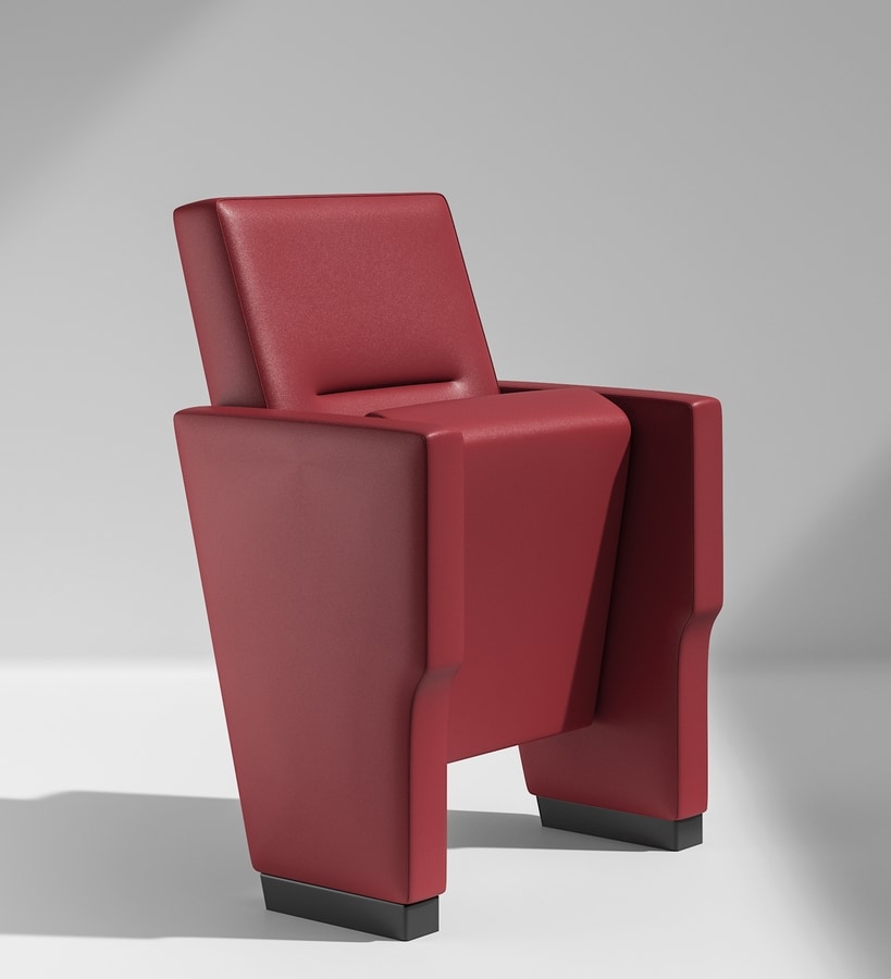 ROYALE, Conference armchair, can be equipped with writing tablet and multimedia system