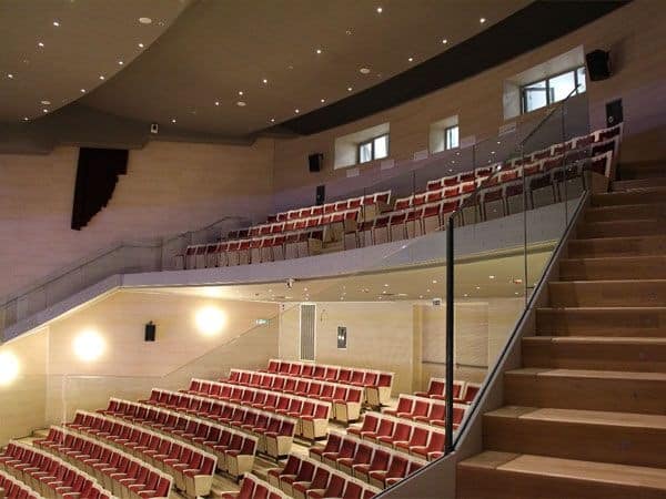 Santa Chiara on beam, Chair with folding seat, for theater and cinema