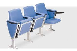 Steel, Armchairs for auditoriums and conference rooms, with reclining seat