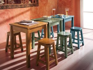 Collection Amb 06, Wooden stool in rustic style, for wine bars and saloons