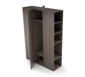 Art. 31150 Double-sided divider wardrobe with open compartment 180 cm, Double-sided dividing wardrobe for hotel rooms
