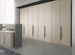 ATLANTE FLORES, Wardrobe with leather-covered doors