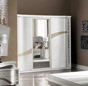 Mir large wardrobe, Wardrobe with sliding doors and central mirror