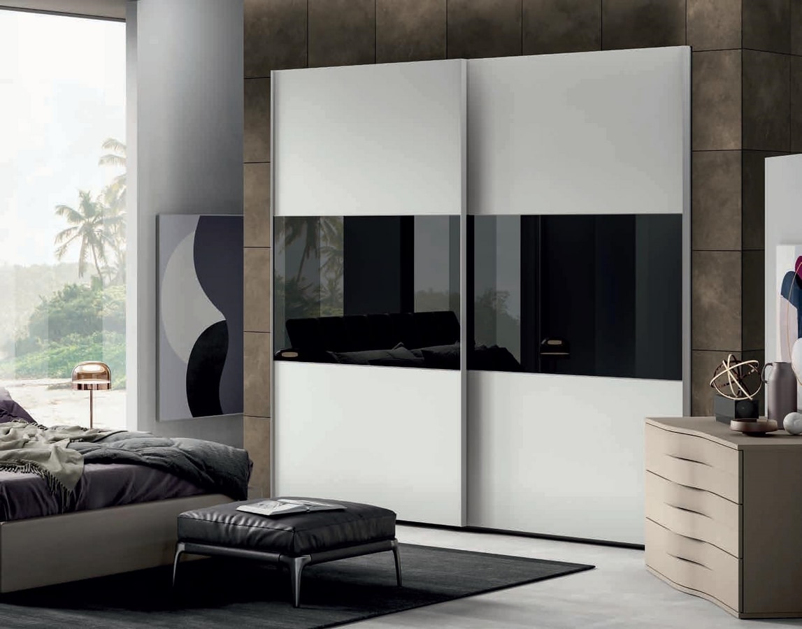 Bedroom wardrobe with TV stand IDFdesign