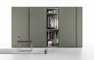 PLANO, Sliding wardrobe, with accessories and LED light