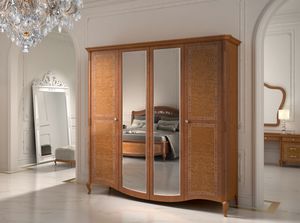 Prestige 2 Art. PR1031, Wooden wardrobe, with 2 mirrored doors