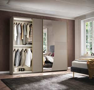 Prestige corda 2 wardrobe, Modern wardrobe with mirror insert